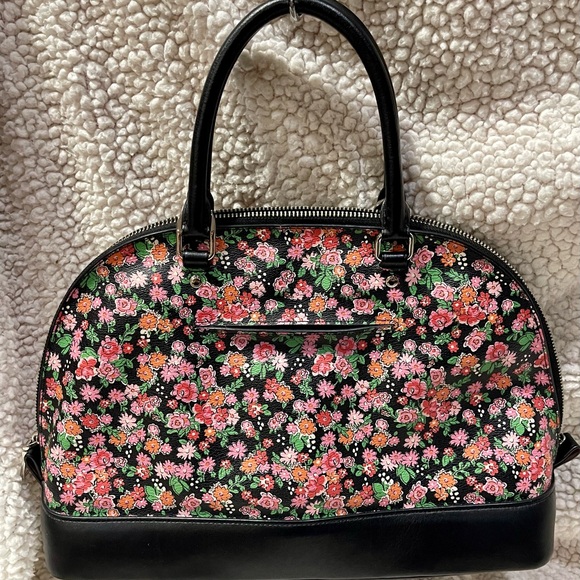 Coach Posey Cluster Floral Print Coated Canvas Sierra Satchel - Picture 2 of 8